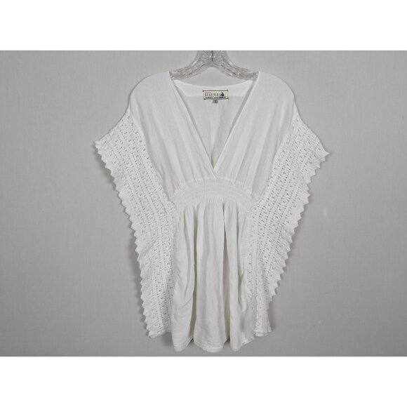 SEASPICE White resort Wear‎ White peruvian cotton Swimwear coverup size small - Picture 1 of 9